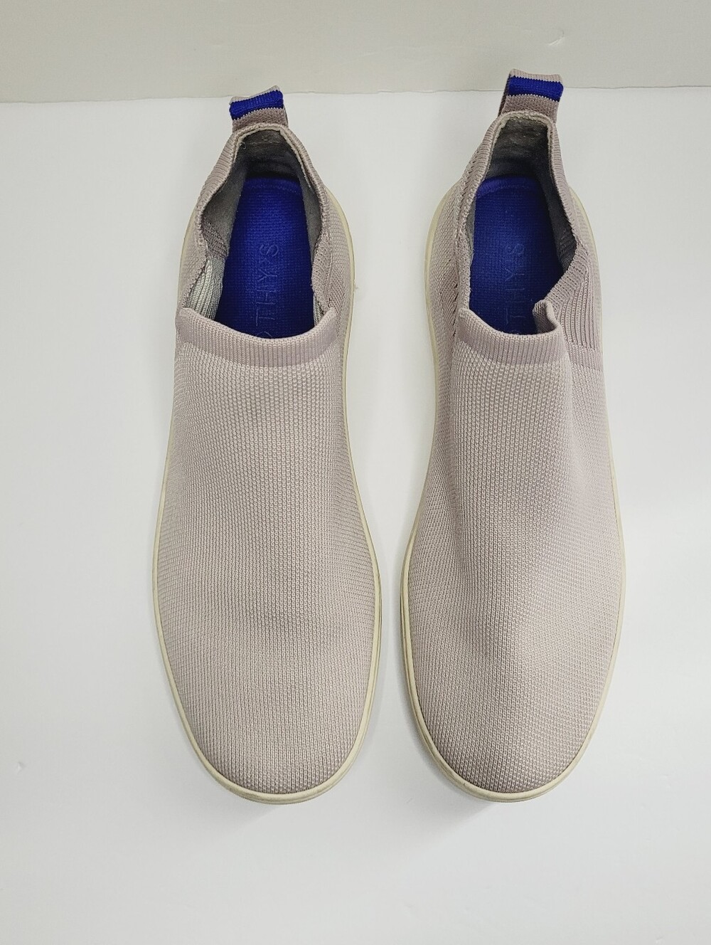 Rothy's The Chelsea Boots Size 10.5 Lilac Gray Knit Ankle Sneakers Sustainable - Picture 2 of 8